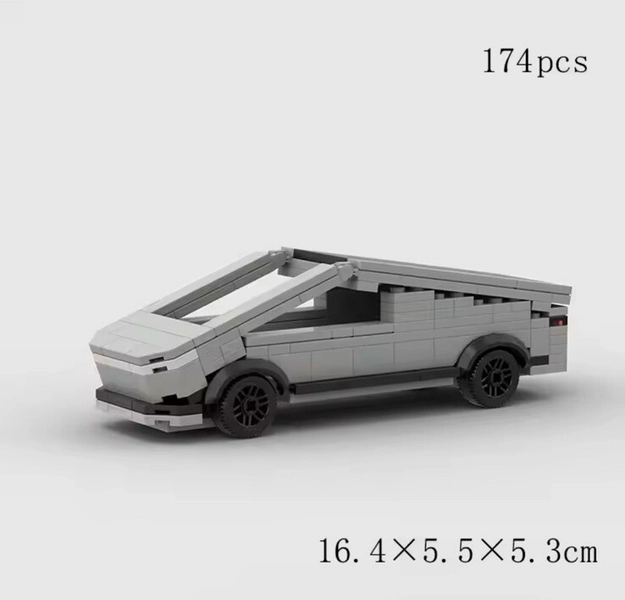 Lego Tesla Cybertruck Custom Cyber truck build Brand New Gray
