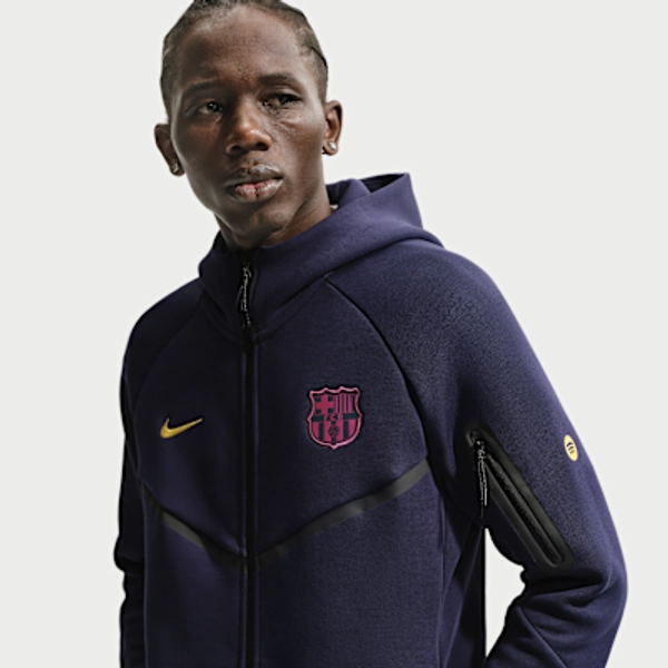 FC Barcelona Tech Fleece Windrunner Men's Nike Soccer Full-Zip Hoodie