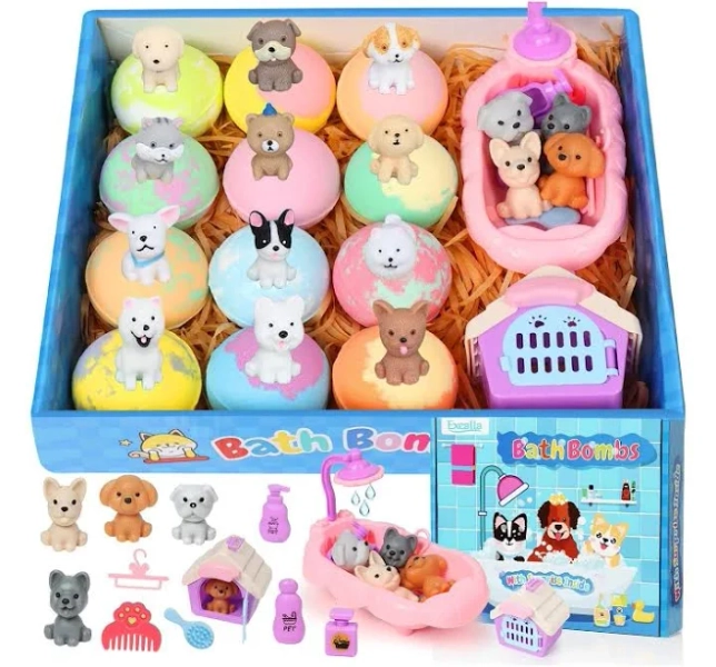 Bath Bombs For Kids With Toys Inside For Girls Boys, 12 Pack Kids Bath