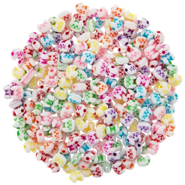 Cat Face Acrylic Beads