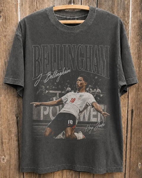 Vintage Jude Bellingham Shirt, England Football Tee, Retro Bootleg Soccer Graphic, Hey Jude T Shirt, Football Fan Gift