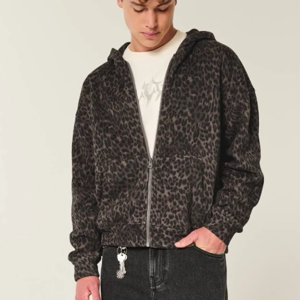 Men's Boxy Zip-Up Hoodie