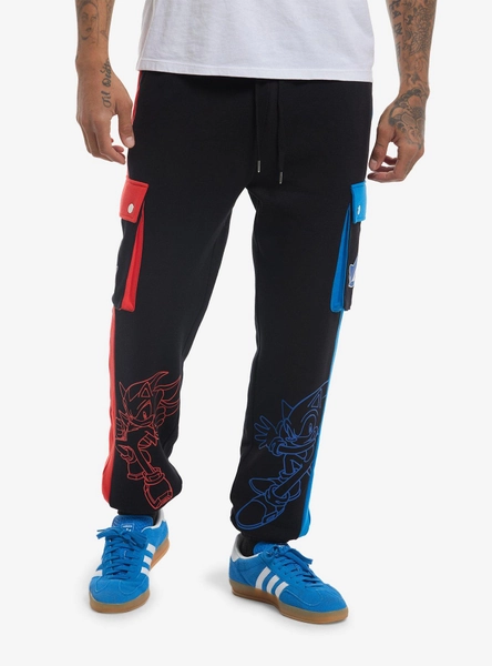 Sonic The Hedgehog Shadow & Sonic Split Cargo Sweatpants