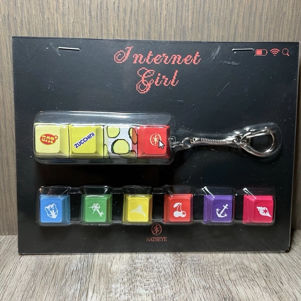 Official KATSEYE Internet Girl Keypad KeyRing w Member Keys - NEW FAST SHIPPING