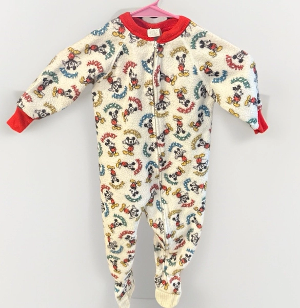 Vintage 1980’s Mickey Mouse Baby Sleeper With Feet  4T
