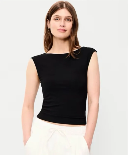 Cap-Sleeve Tie-Back Top | Old Navy