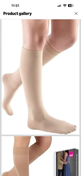 Amazon.com: Mediven Comfort Women’s 20–30 mmHg Knee High Compression Stockings, Closed Toe, Semi-Transparent, Soft & Breathable Support for Leg Circulation, Work & Travel, I, Petite, Sandstone : Health & Household