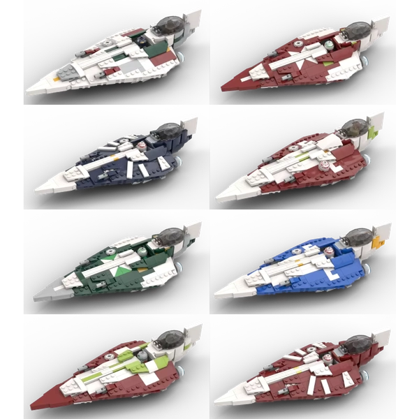 NEW 300+PCS MOC Building block 75362 shuttle spaceship T-6 Birthday gift for children Frigate series Starfighters Bundle