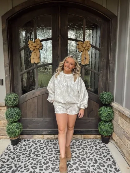 Vintage Woodland Camo Sweatshirt & Short Set