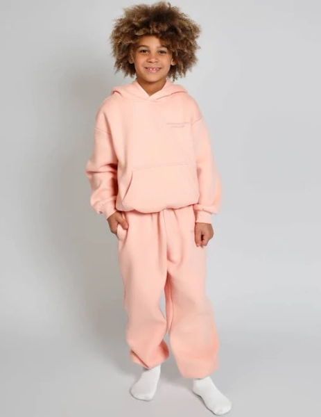 Comfrt Pastel Kids Sweatpants | Peach | Oversized | M | Medium