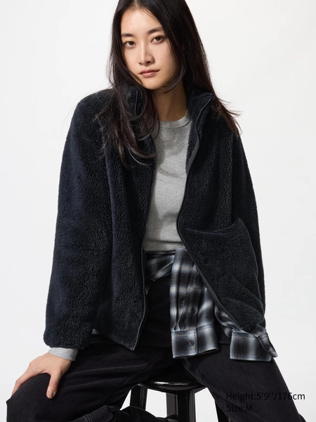 Womens Fluffy Yarn Fleece Full-Zip Jacket | UNIQLO US