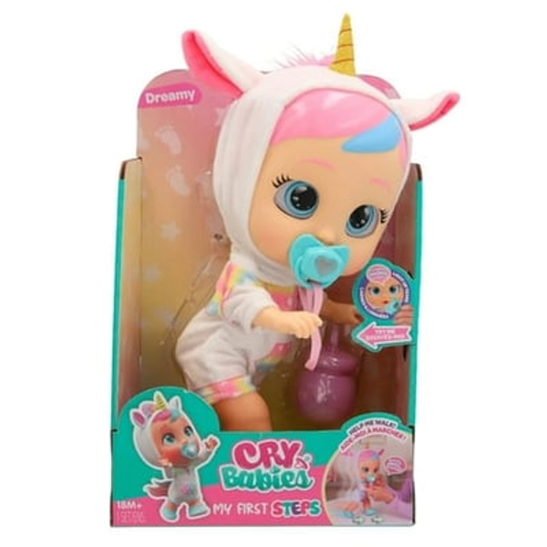 IMC Toys Cry Babies My First Steps Dreamy 12.2  Baby Doll  walks  10 sounds and reactions