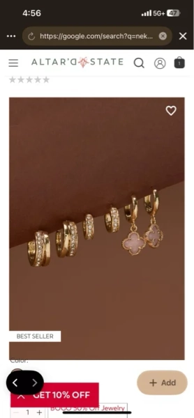Crystal Clover Mini Hoop Earring Set
