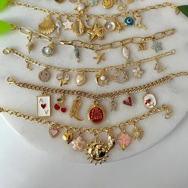 Vintage Chunky Charm Bracelet