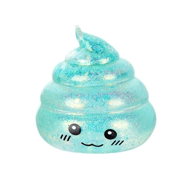 Funny Poop Squishy Toy with Gold Glitter – Prank Stress Relief Squeeze Toy