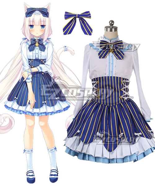 Nekopara Vanilla Blue Dress Cosplay Costume