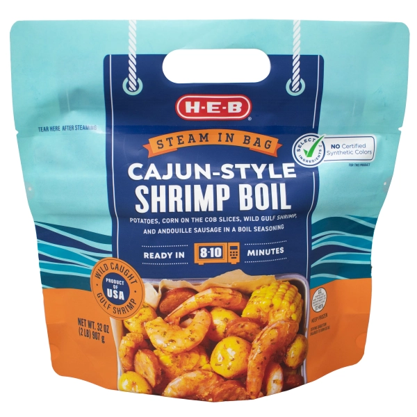 H-E-B Frozen Steamable Cajun-Style Shrimp Boil