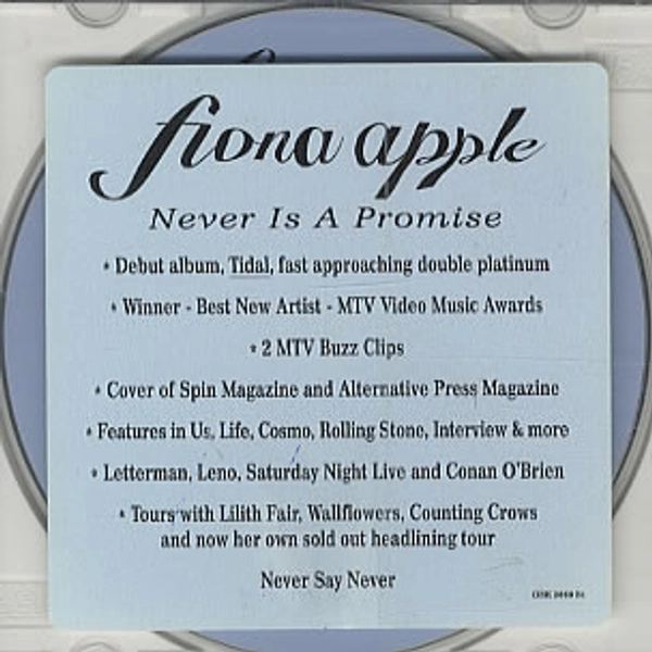 Fiona Apple - Never Is A Promise (CD)