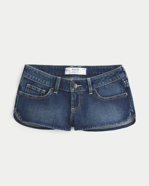 Ultra Low-Rise Micro Jean Shortie Shorts