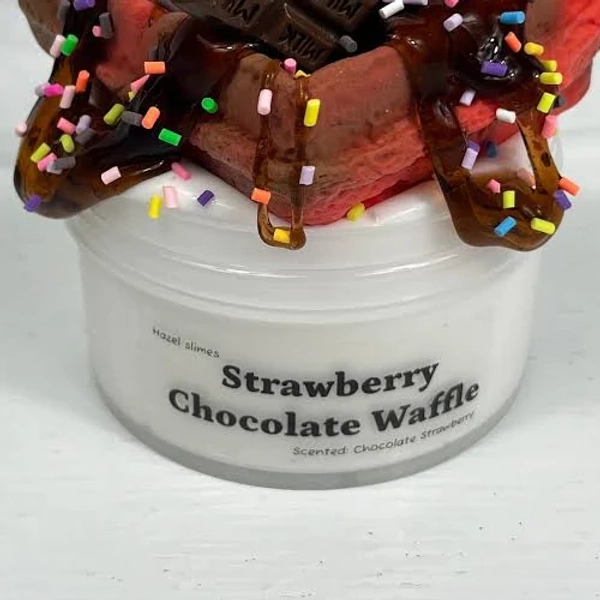 Strawberry Chocolate Waffle Slime