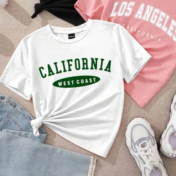 SHEIN 3pcs Letter Print T-Shirt Set