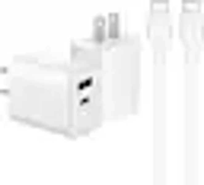 Best Buy essentials™ - 20W Dual-Port Wall Charging Kit for USB-C Smartphones, Tablets and More (2 Pack) - White