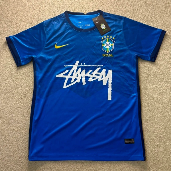 Stussy X Nike Blue Brazil Jersey
-Size Small
-Brand...