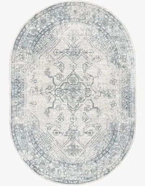 Gray 4' x 6' Newport Oval Rug | Rugs.com