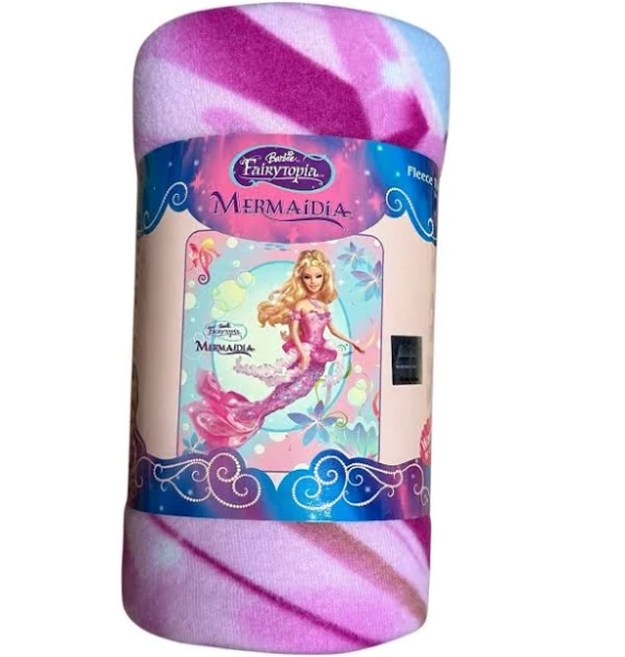 Barbie - Fairytopia Mermaidia Mermaid Fantasy Fleece Throw Blanket 50"
