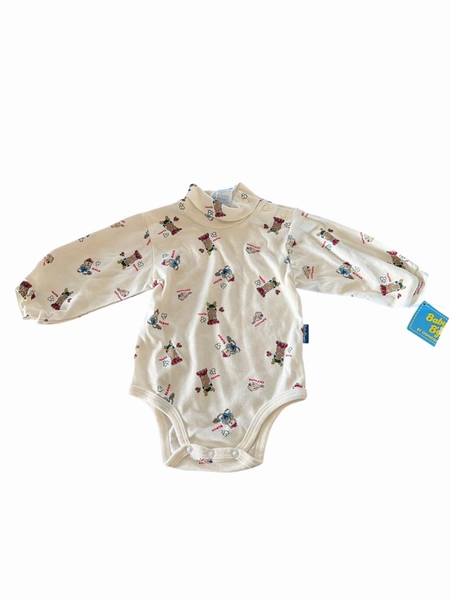 (New with Tags) vintage 1980s or 1990s long-sleeve mock neck baby bodysui