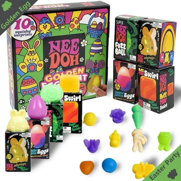 2026 New Nee-doh Golden Egg Treasure Hunt Blind Box Needoh Fidget Toys surprises Anti-stress