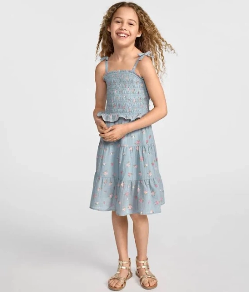 The Children's Place Girls Smocked Top and Skirt 2 Piece Set