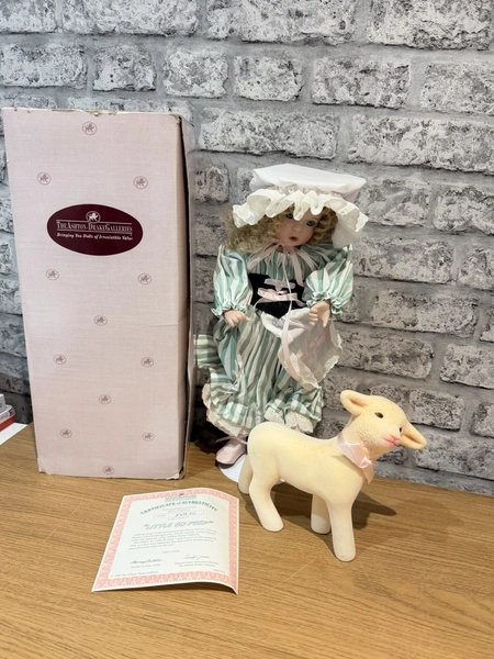 Ashton Drake Little Bo Peep Porcelain Doll Wendy Lawton Boxed COA Lamb Complete