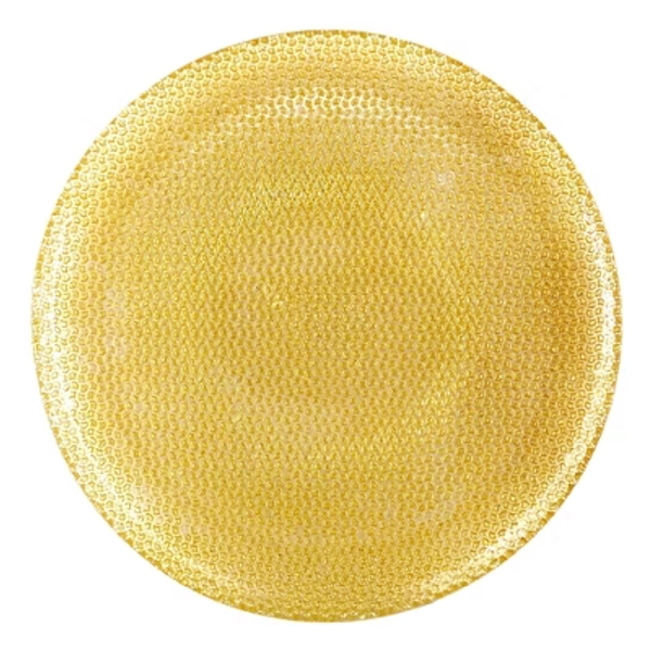 Slickblue Handmade Versatile Glass Dinner Plate - Pebble Pattern - Gold - 1 Piece