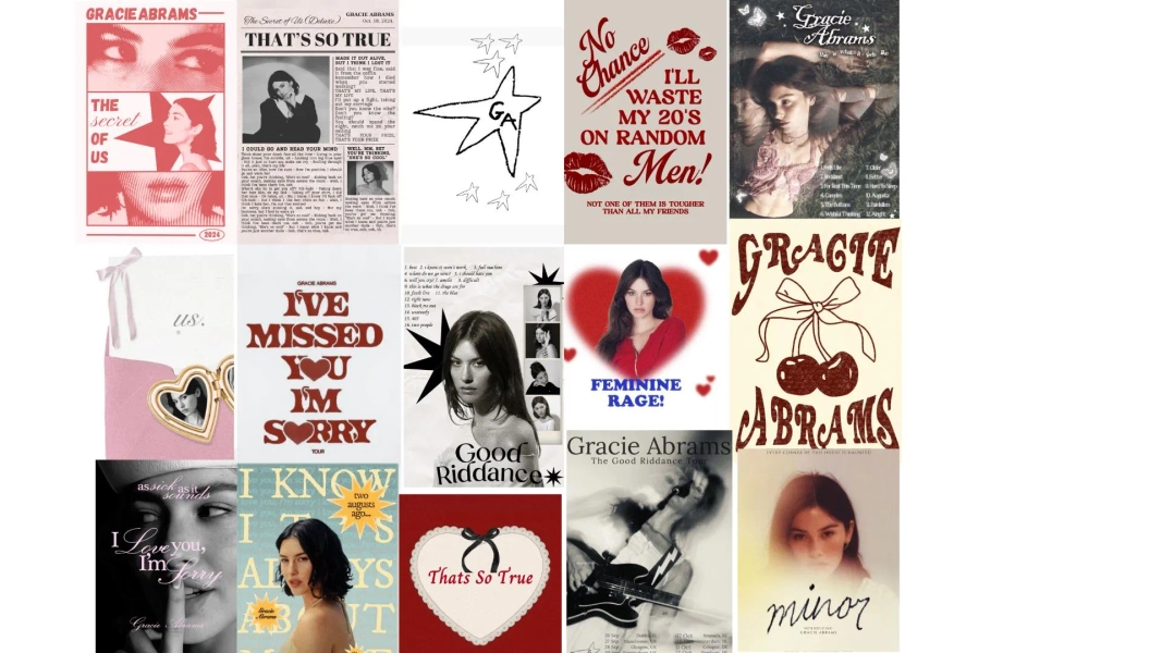 Gracie Abrams 15 posters / Gracie Abrams / Music poster / Album posters / Album cover poster / Gracie Abrams album poster / Music decor /