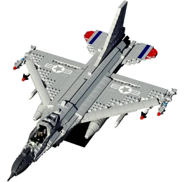 Military F-16 Jet Fighter Plane Bricks