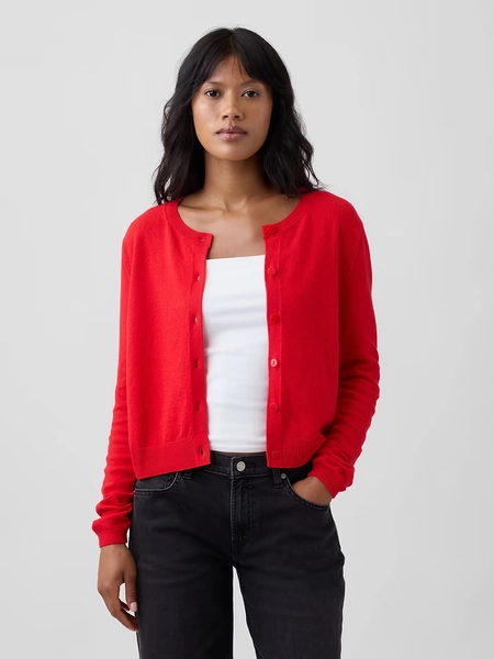 CashSoft Crewneck Cardigan | Gap Factory
