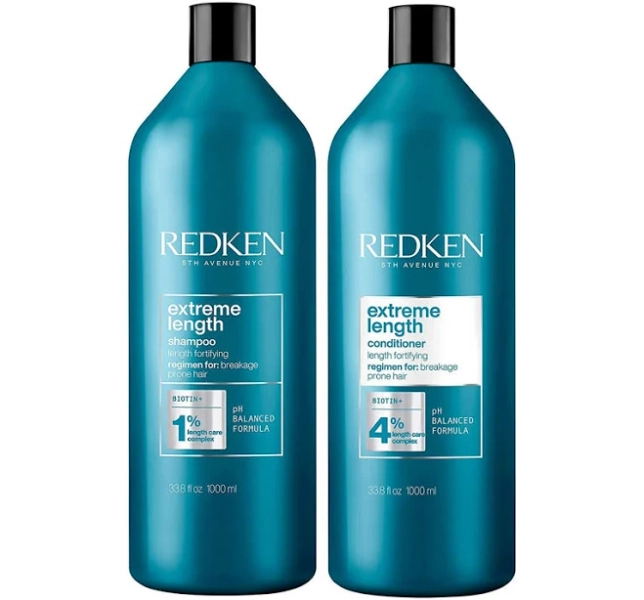 Redken Extreme Length Biotin Shampoo & Conditioner Liter Duo
