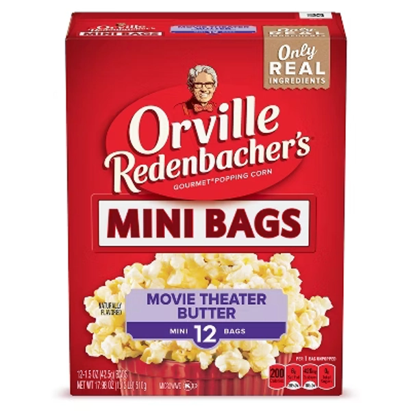 Orville Redenbachers Mini Movie Theater Butter Microwave Popcorn - 12ct/17.98oz
