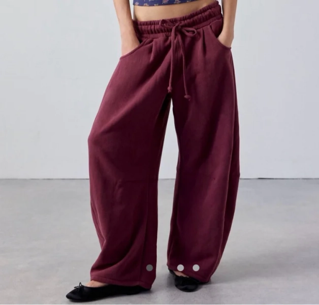 Out From Under Essential Barrel Leg Full Length Sweatpant in Bright Green, Women's at Urban Outfitters