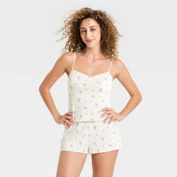 Women's Jersey Tank and Shorts Pajama Set - Wild Fable™ Pink L