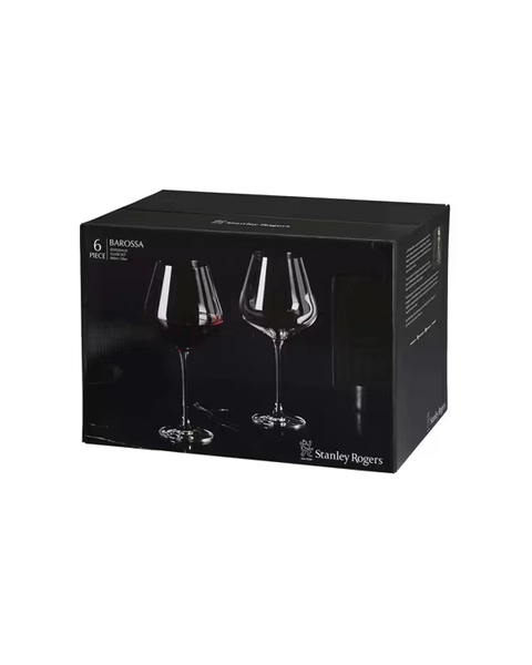 6pc Stanley Rogers Barossa Bordeaux 860ml Wine Glass Stemmed Crystal Cup Set - Clear