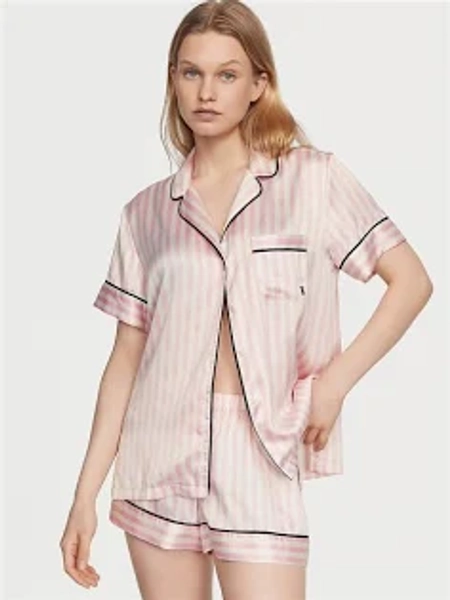 victoria's secret Pyjama coordonné court en satin glacé