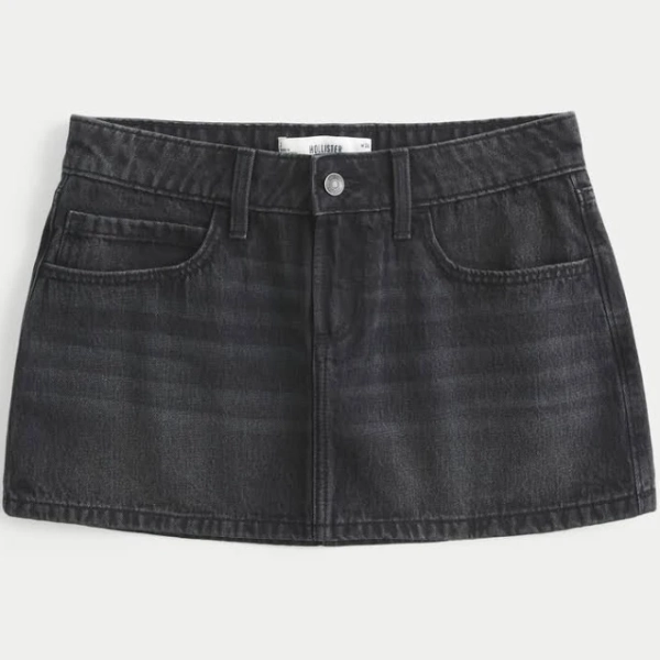 Hollister Women's Low-Rise Denim Mini Skort