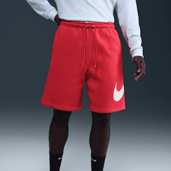 Red Nike Club Men's Fleece Shorts