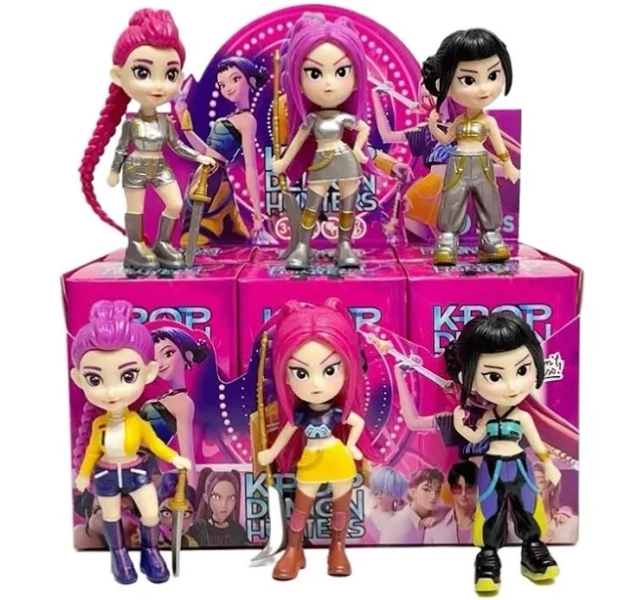 Genuine KPop Demon Hunters Blind Box Cartoon Figure Display Doll Figurines Kids Collectible Toys