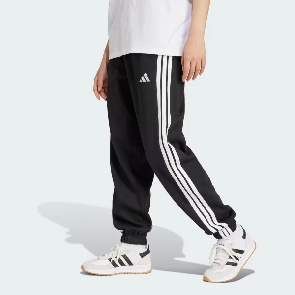 Essentials 3-Stripes Fleece Loose-Fit Pants