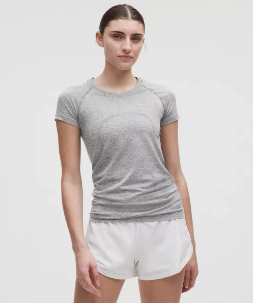 Swiftly Tech Short-Sleeve Shirt 2.0 *Hip Length - Slate/White - 4