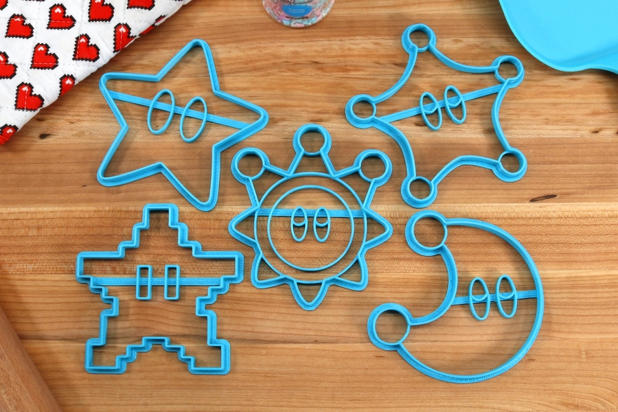 Mario Cookie Cutters: Power Star, Moon & Shine Sprite
