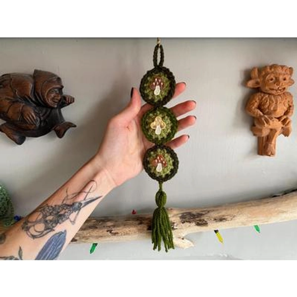 Mushroom wall hanging, mushroom decoration, fairytale decor, magic decor, mushroom tapestry, whimsical, magical, cottagecore, goblincore,
